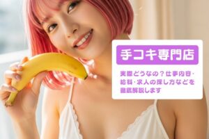 手コキ専門店ってどう？仕事内容・給料・求人の探し方などを解説