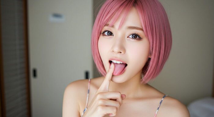 指を舐める風俗嬢