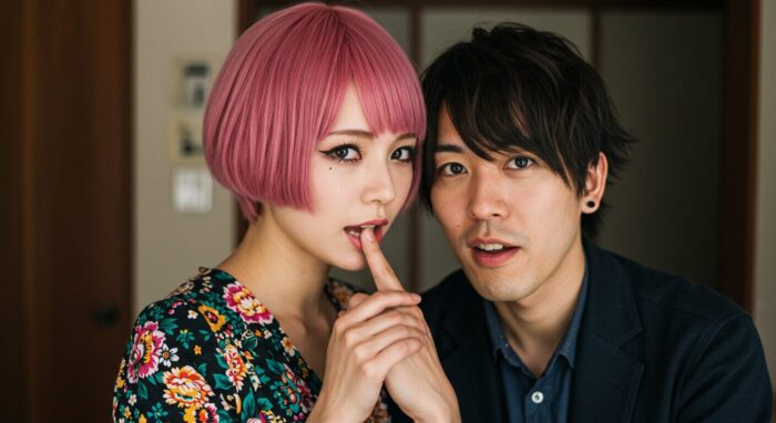 男性の指を舐める風俗嬢