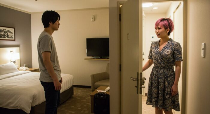 お客様と合流するホテトル嬢