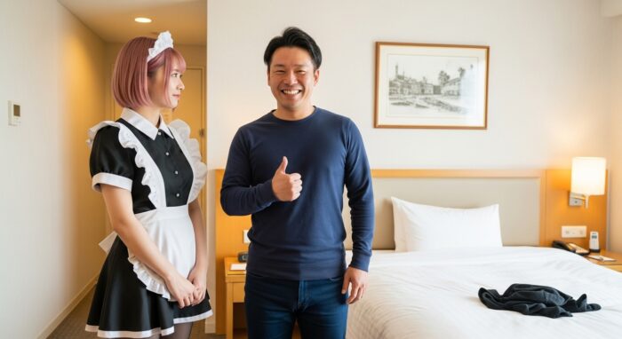 着衣プレイに興奮する男性