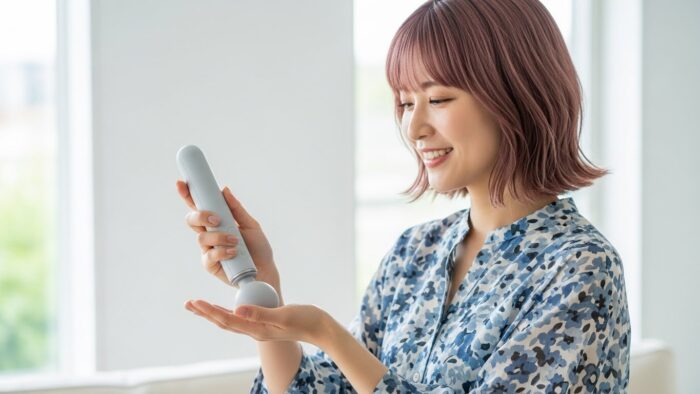 アダルトグッズモニターをする女性