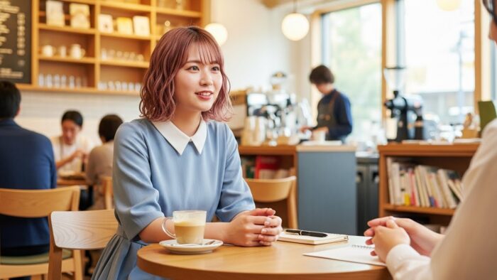 風俗の面接を受ける女性