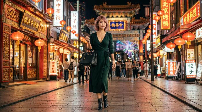 横浜中華街を歩くソープ嬢