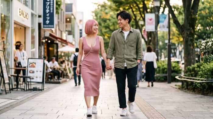 風俗嬢とデートする客