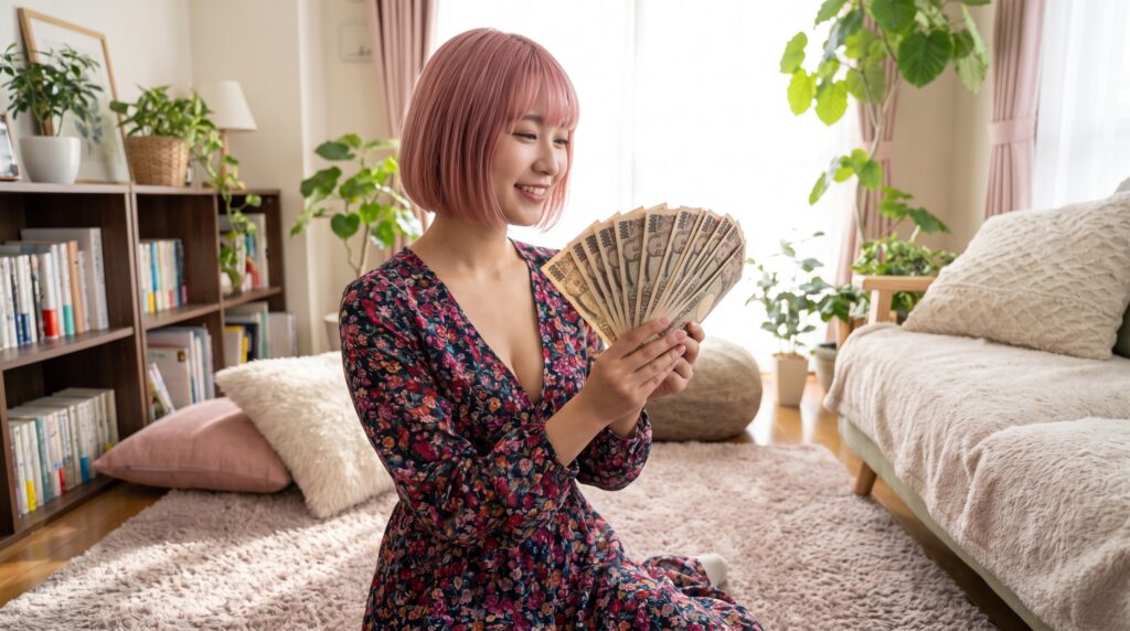 お金をたくさん持っている巨乳風俗嬢