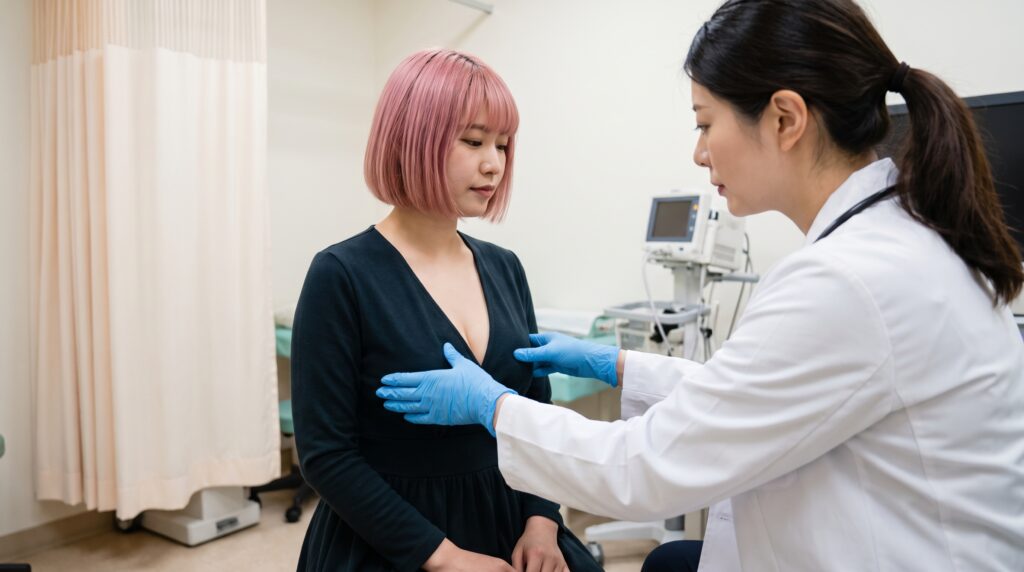 医師と巨乳風俗嬢